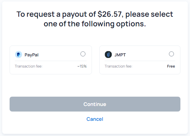 honeygain request payout
