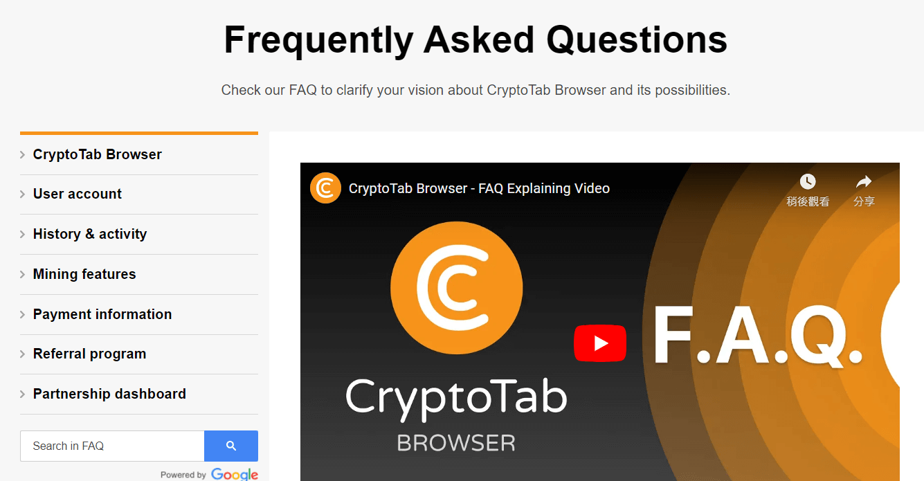 CryptoTab FAQ